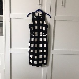 Black and white checkered dress